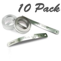 DYMO Metal Labels Non-Adhesive Aluminum Embossing Tape, 1/2-inch, 16-Foot Cassette (Case of 10), (31000)