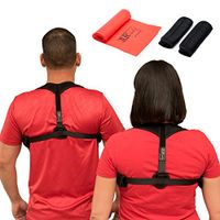 JLR Industry Posture Corrector For Women, Men & Kids – Back Pain Posture Straightener Support - Adjustable Comfortable Back Brace Supporter & Underarm Pads & Resistance Band – Correctors Under Clothes