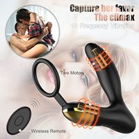 Rechargeable Vibrating Stimulator Plug 9 Stimulation Patterns, Male Postate Massager for Man Wireless Remote Control