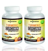 Turmeric Curcumin 1500mg 120 Veggie Capsules- with Piperine (Black Pepper) Extract (Pack of 2 Bottles)