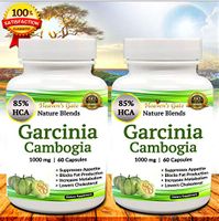 GARCINIA CAMBOGIA EXTRACT WITH 85% HCA IS A VERY EFFECTIVE SUPPLEMENT FOR QUICK WEIGHT LOSS - GLUTEN FREE - 100% NATURAL - 100% PURE AND SAFE TO USE WITH NO SIDE EFFECTS - 1000 mg CAPSULES - 120 PILLS