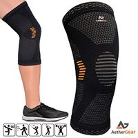 AetherGear Knee Compression Sleeve Knee Brace for Sports, Running, Weightlifting, Arthritis and Knee Pain, Knee Braces for Men and Women with Superior Knee Support and Comfort (Medium)