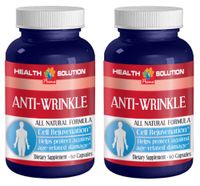 Collagen Powder Organic - Anti-Wrinkle Anti-Aging Complex - Anti-Aging for Men (2 Bottles 120 Capsules)