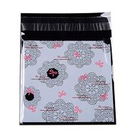 PH PandaHall 1 Bag Sealing Cellophane Bag Flower Pattern White Flat Cello Wrap Flap Resealable Bags Cellophane Favor Treat Gift for Candy Cookie Bakery Jewelry Retail Party Wedding Birthday 9.9x9.9cm