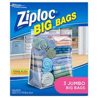 Ziploc Jumbo Big Bags 3 ea (Pack - 6)