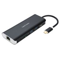 USB C Hub, CableCreation Type C to USB 3.0, Ethernet, HDMI, SD Card, USB C Female Compatible with iPad Pro 2018, MacBook Pro 2019/2018 /2017, Galaxy S8, S9, Aluminum Black