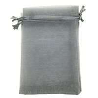 COTOSEY Sosam 100PCS 4x6 Inches Organza Drawstring Pouches Jewelry Party Wedding Favor Gift Bags (4x6, Gray)