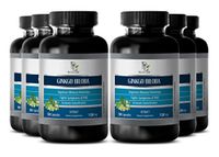 Liver Support - Ginkgo BILOBA Leaf Extract 120MG - Ginkgo biloba Leaf Powder - 6 Bottle 300 Capsules