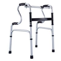 LBYMYB Old-Fashioned Folding Walker Aluminum Walker Four-Foot Auxiliary Walker Wheelchair