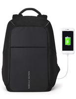 Markryden Anti-theft Laptop Backpack  Business Bags with USB Charging Port School Travel Pack Fits Under 15.6 Inch Laptop (Black 2.1)