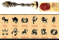 MNYR Capricorn Constellation Wax Seal Stamp Retro Silver Metal Handle Wedding Invitation Card Stationary Envelope Exceptional Gift Idea Custom Logo Personalized Wax Seal Sealing Stamp Wax Stick Kit