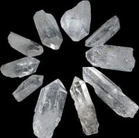 Quartz Crystal Wands Points 1.5" - 2" Grid Set of 10