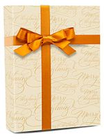 Merry Xmas Script Gift Wrap - 30" X 15' - Roll