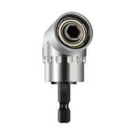 105° Right Angle Drills, 1/4 inch Hex Shank Right Angle Drill Adapter, Drill Attachment of Power Tools Accessories for Screwdriver Bits, Drive Socket Adapter by Electric Drill(Silver)