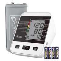 Blood Pressure Monitor for Home Use with Large LCD Display,Annsky Digital Upper Arm Automatic Measure Blood Pressure and Heart Rate Pulse,2 Sets of User Memories