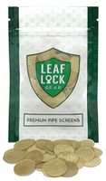 50 Leaf Lock Gear Premium Brass Tobacco Pipe Screen Filters - 5/8" (0.625)