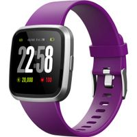 H4 Fitness Health 2in1 Smart Watch for Men Women Smartwatch with All-Day Heart Rate Monitor Activitity Tracker Waterproof Bluetooth Running Sports Pedometer Watches for Android & iOS phones (Voilet)