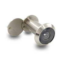 Door Viewer Peephole, Solid Brass 200-degree Door Viewer with Heavy Duty Rotating Privacy Cover for 1-3/8" to 2-1/6" Doors for Home Office Hotel (Polished Silver)