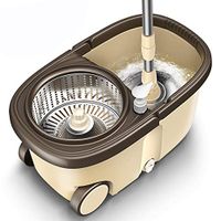 Broom and Dustpan With Long Handle Telescopic Upri Rotating mop - stainless steel lazy mop, household absorbent mop