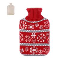 2L Cute Hot-Water Bottle Water Bag Water Injection handwarmer Pocket Snowflake