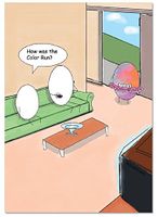 NobleWorks ''Color Run'' Funny Easter Greeting Card, 5" x 7" (C1503EAG)