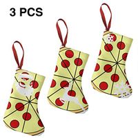 Christmas Stockings Gift Bag Pizza Cartoon Clip Art Stylish for Funny Xmas Party