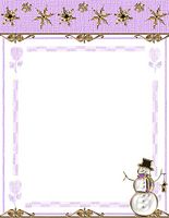 Winter Snowman Stationery Printer Paper 26 Sheets