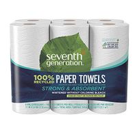 Seventh Generation Paper Towels, 100% Recycled Paper, 2-ply, 6 Rolls (Packaging May Vary)