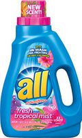 all Liquid Laundry Detergent, Tropical Mist, 50 Fluid Ounces, 33 Loads