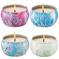 Onlywax Scented Candles Girfts Sets for Women and Men 100% Soy Wax Tin Candles, Aromatherapy Jar Candles for Home Décor Christmas Gift Celebration. Set of 4