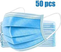 50Pcs Disposable Face Masks 3 Ply Earloop Hypoallergenic Breathability Comfort Breathable Beauty Dust Mask