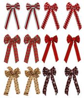 Set of 12 Holiday Decorative Bows! - Perfect for Seasonal Decor, Parties, Accessories, and More! - Measures 10"x22"(12 Bows)