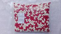 Bowen Empty Gelatin Capsules 0 Size - 1000 Empty Gelatin Capsules (Red/Blue/Clear) (Red and White)