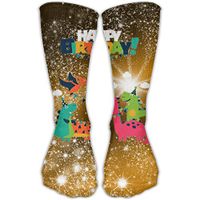 Unisex Happy Birthday Dinosaurs Funny Cute Novelty Cotton Socks