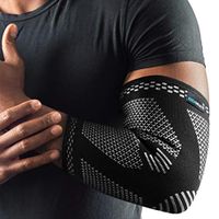 Keenhealth Elbow Sleeve Single - Support for Tennis and Golfers Elbow - Compression Sleeve Arm - Arm Brace for Weightlifting - Pain Relief for Tendonitis and Arthritis - for Men and Women (L)