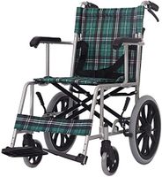 Wheelchair Transport Lightweight Transport Sports Self Propelled Folding Transport Seat Width Leisure Transit Travel Chair Folds Flat for Storage Elderly Disabled Handicapped
