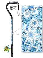 Aluminum Adjustable Walking Cane with Gel Grip Handle Snowflake Design