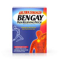 BENGAY Pain Relieving Patches Ultra Strength Regular Size 5 Each (Pack of 12)