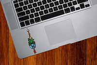 Hanging Succulent Plant -D1 - Stained Glass Style Vinyl Trackpad Tablet Decal - Copyright 2016 Yadda-Yadda Design Co. (SIZE CHOICES) (SM 1"w x 3.75"h)