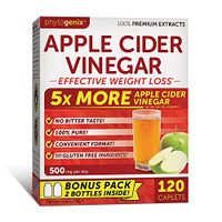 Phytogenix Apple Cider Vinegar for Effective Weight Loss and Appetite Suppressant, 120 Count