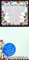 Notepad with Detachable Magnet: I Love That We're Friends, 3.5" x 7.0"