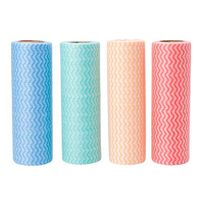 Musitelying Dishcloth 50 Sheets/Roll, Disposable, Practical, Non-woven Fabric, Dishcloth Kitchen Cleaning Towels Rags Random Color