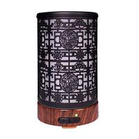 Aroma Essential Oil Diffuser, metal aromatherapy diffuser for Essential Oils, 100 ml Ultrasonic Whisper Quiet Cool Mist Humidifier for Baby Home Office Meditation, Water-less Auto Shut-off
