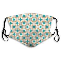 Fashion Comfortable Windproof mask,Abstract Geometric Pattern Eastern Ancient Oriental Symmetric Design Print,Printed Facial Decorations for Unisex S