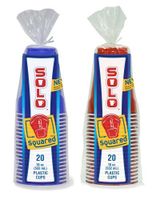 Solo Squared 18 OZ Cups, 20 Count (6 Packs of Red and 6 Packs of Blue)