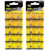 2pc 10pk Exell EB-L626 Alkaline 1.5V Watch Battery Replaces AG4 377