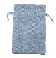 tianxiang 10pcs 6x4 Blue Vintage Natural Burlap Gift Bag Burlap Hessia Gift Candy Bags Wedding Party Favor Pouch Jute Gift Bags