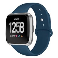 Kmasic Sport Band Compatible with Fitbit Versa/Fitbit Versa 2/Fitbit Versa Lite Edition, Soft Silicone Strap Replacement Wristband Versa Smart Fitness Watch, Royal Blue, Small