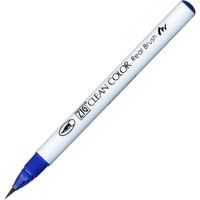 Kuretake ZIG Clean Color Real Brush Pen, Blue Ink