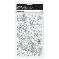 Spider Web Halloween Cellophane Bags 20ct